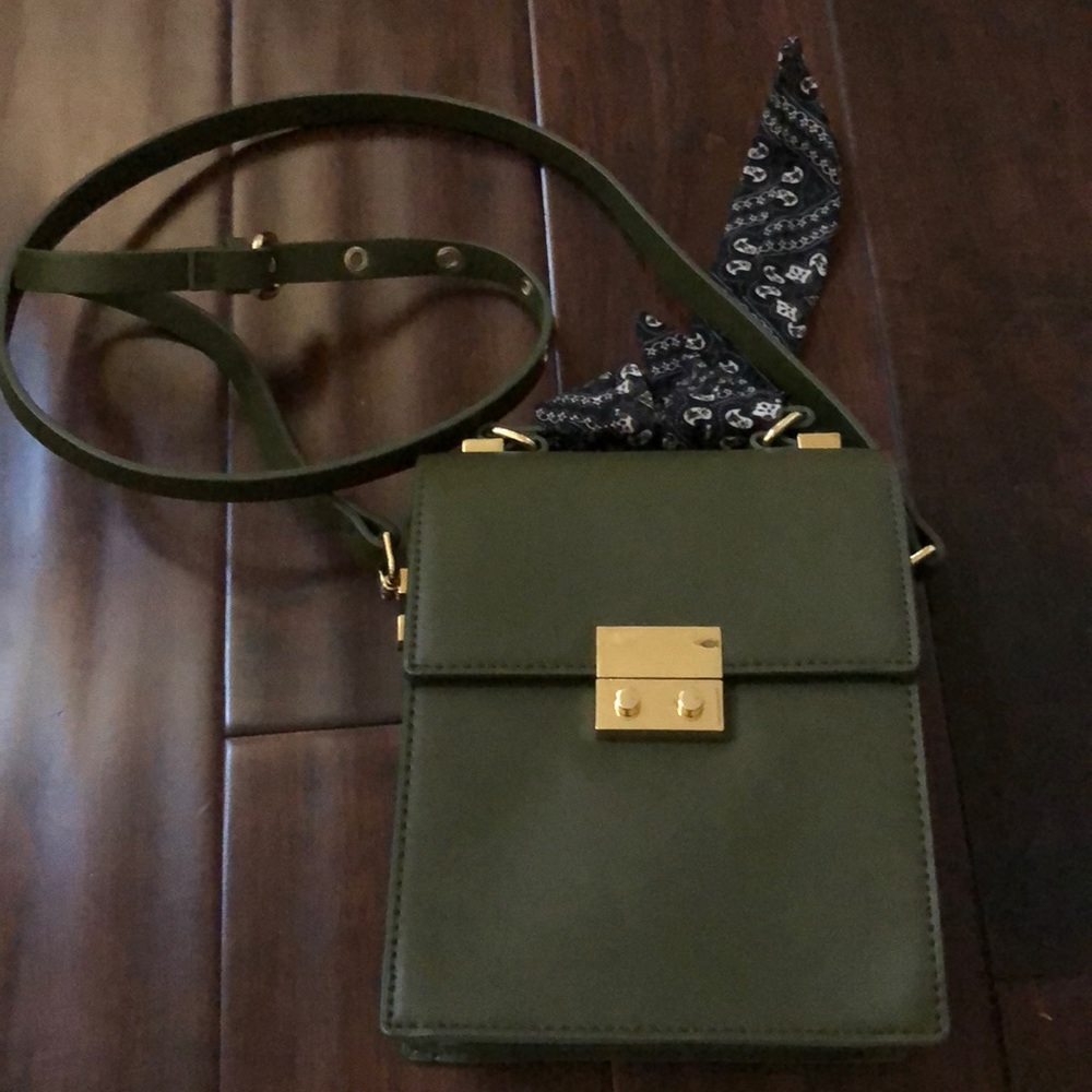 Zara green purse